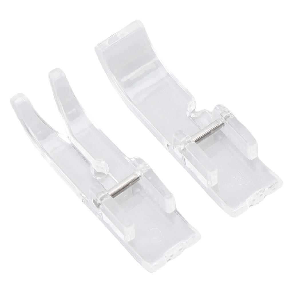 2Pcs Sewing Machine Presser Foot Replacement for Singer 2277 2273 2282 M1150 MX231 C5200 3323 1409 3232 2662 Clear