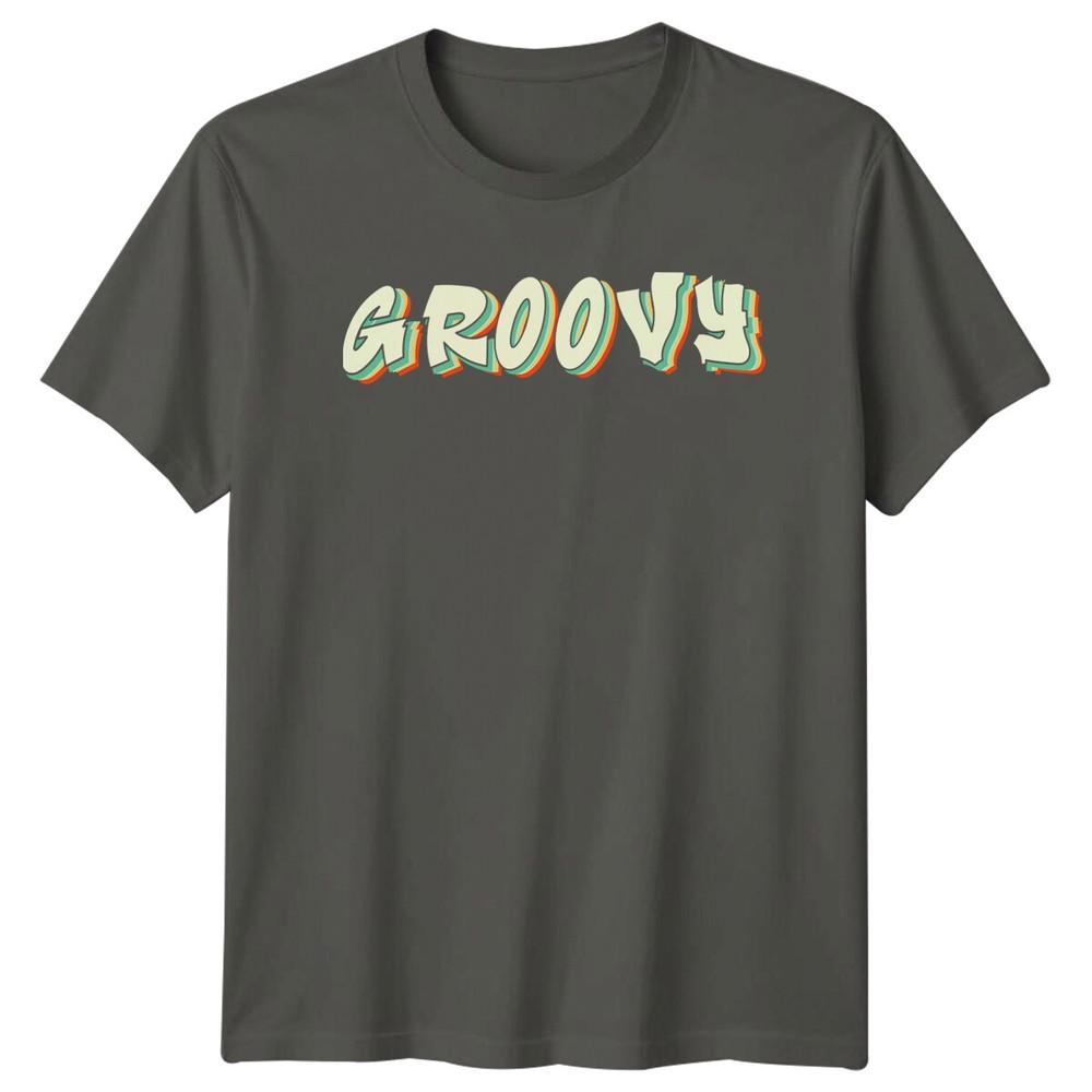 Groovy Retro Text Style Adult TShirt S