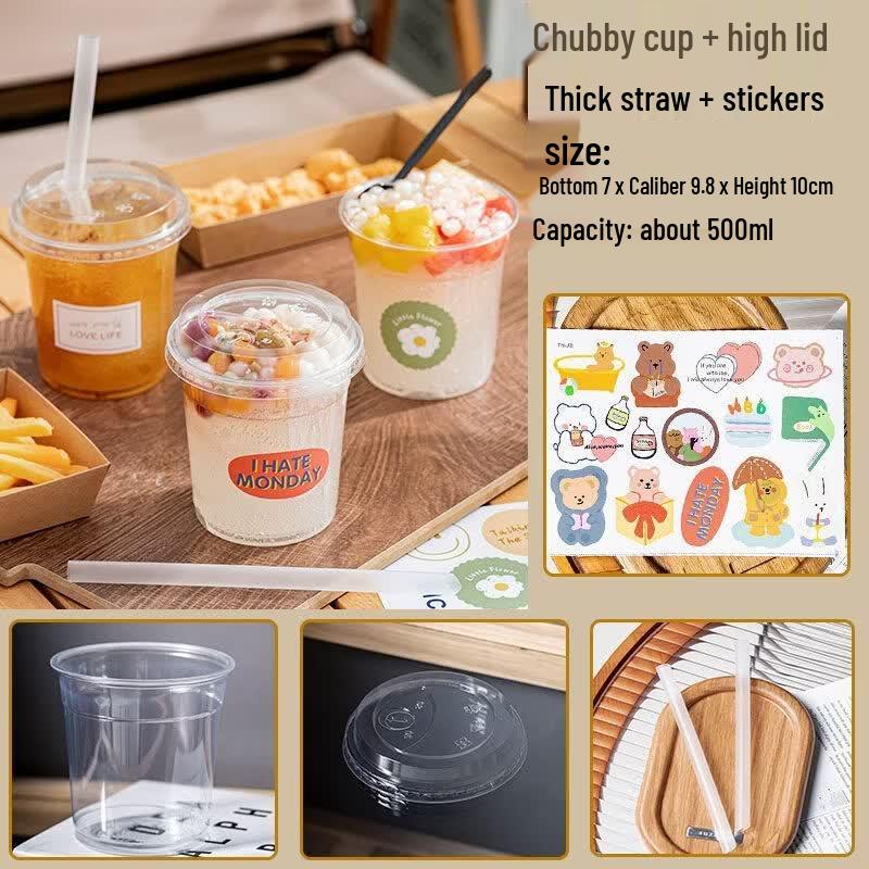 Disposable Takeaway Dessert Cup Set