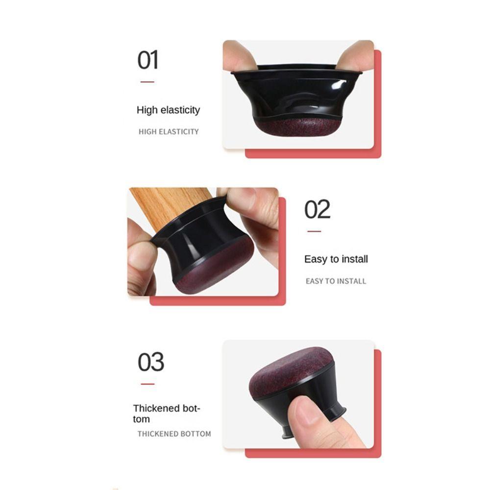 Wrapped Felt Bottom Chair Caps Cover Non-Slip Chair Leg Floor Protector Furniture Leg