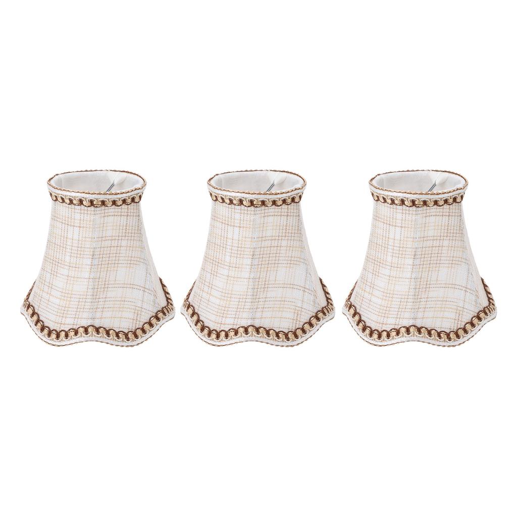3pcs Lampshade Modern Minimalist Clip On Type Cloth Lamp Shade for E14 Bulb Candle Chandelier