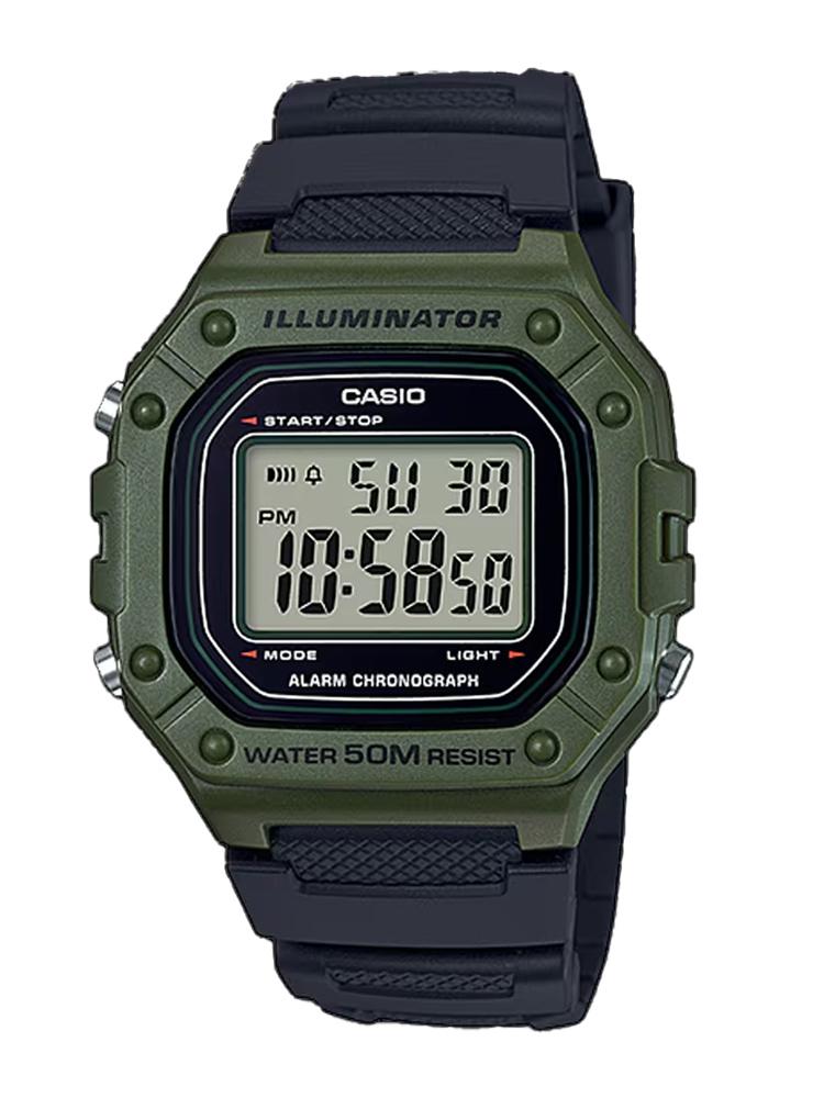 

Casio - Resin Case Resin Strap Men s Quartz Watch W-218H-3A зелений