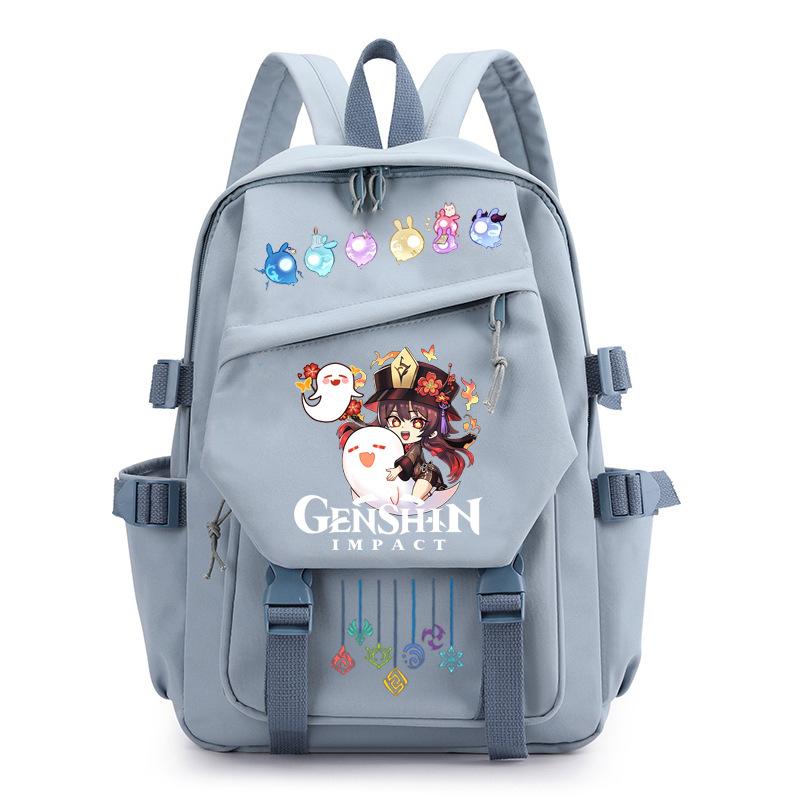 Mochila Escolar Estudante Viagem Caderno Presente para Crianças Bolsa Genshin Impact