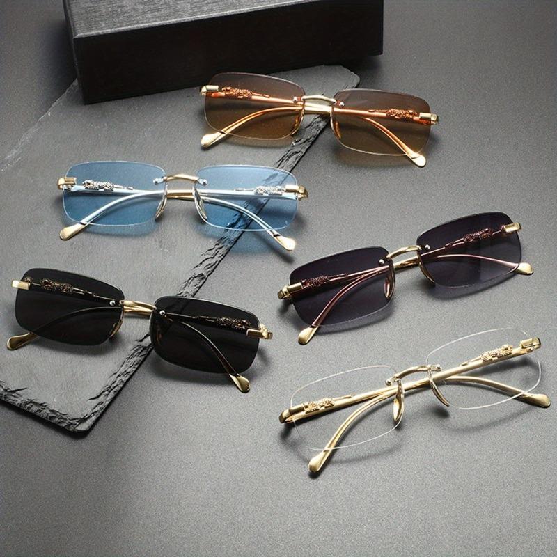 2 Pairs of Frameless Glasses for Men and Women Classic High-end Fashion Glasses for Women Frameless Trendy Glasses