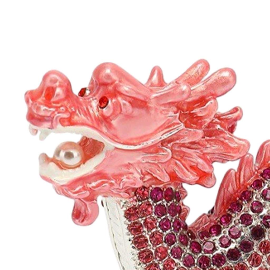 Alloy Dragon Figurine Sculpture Fengshui Crafts Animal Mini for