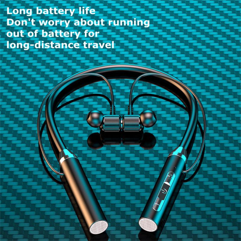 Wireless Bluetooth-compatible 5.2 Headphones Hanging Neck Stereo Noise Cancelling Universal Sports