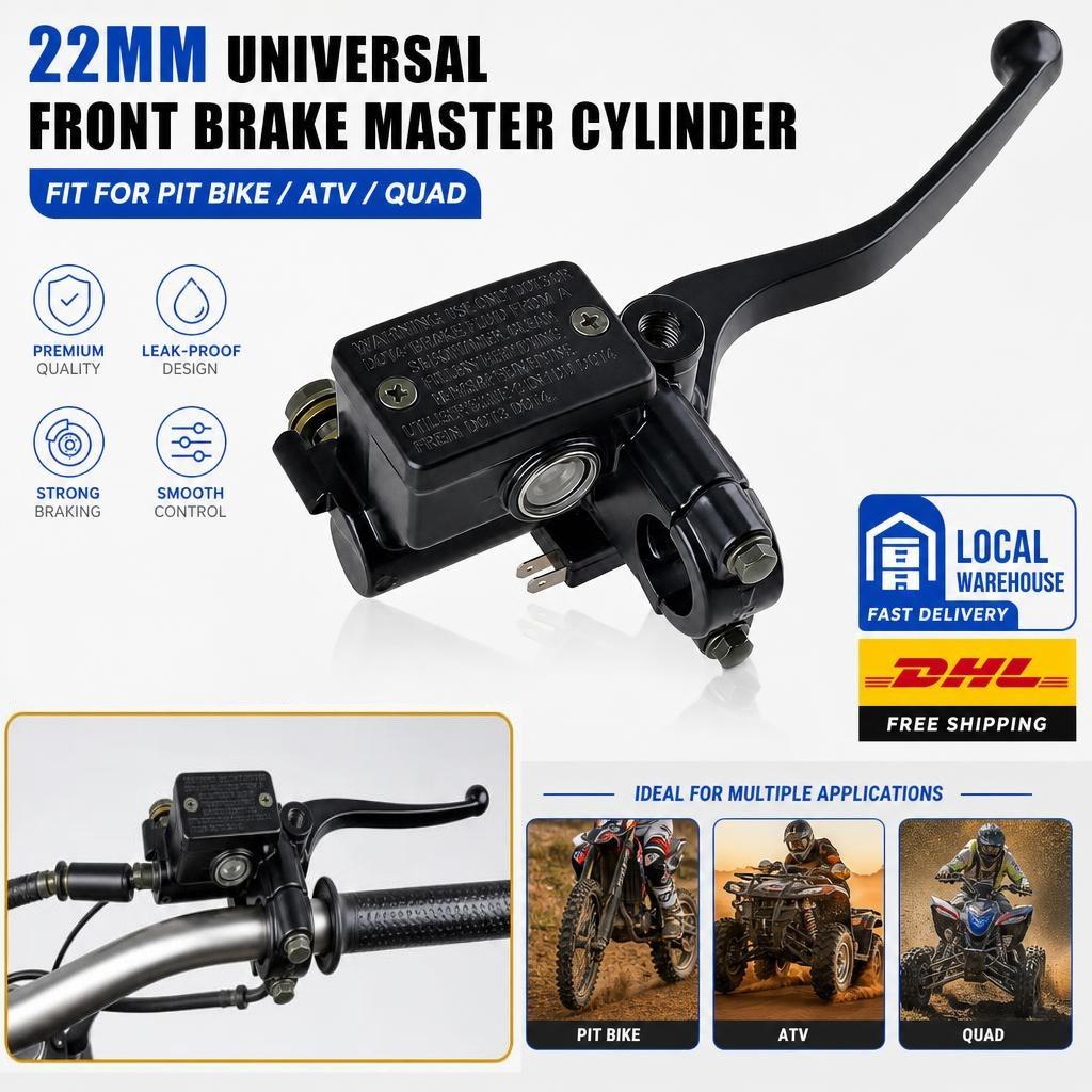 22mm Universal Motorcycle Brake Pump Front Master Cylinder Hydraulic Brake Lever Right For Dirt Pit Bike ATV Quad Moped Scooter