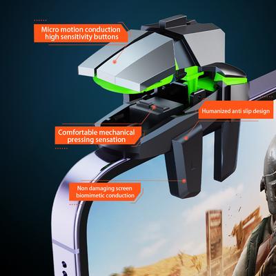2 ks 6prstový spoušť pro mobilní hry pro PUBG Aim Shooting Herní spoušť Artifact pro jedení kuřete pro Android IOS