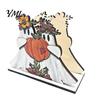 Ghost Pumpkin Centerpiece Halloween Wooden Napkin Holder, Black Cat Decorative Tabletop Tissue Kitchen Countertop Organizer Dispenser, Paper
