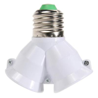 (Nikita) 2 In 1 E27 To 2 E27 Lamp Socket Splitter Adapter Light Bulb Base Stand Holder