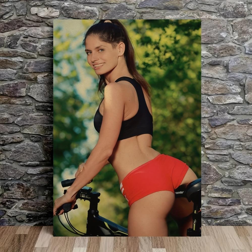 Bike Wall Art for Girls Aluminum Plate 12x18 Inch - Vibrant Cyclist Decor Modern Bedroom Gift for Bike Lovers Home Decoration