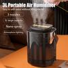 Humidificador de aire portátil de 3 l, pequeño difusor de aroma, 3 puertos de pulverización, gran capacidad, USB, vaporizador de aceites esenciales para el hogar