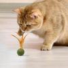 Catnip Balls for Cats Kitten Feather Edible Ball Interactive Cat Toys Indoor Cats Kicker Toy Teeth Cleaning Hairballs Removal