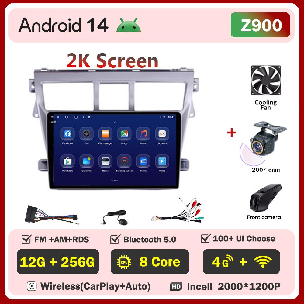 For Toyota Vios Yaris 2007 2008 -2012 Car Radio Player Car Carplay Screen Autoradio Mirror Link Car Intelligent Systems 8 Core