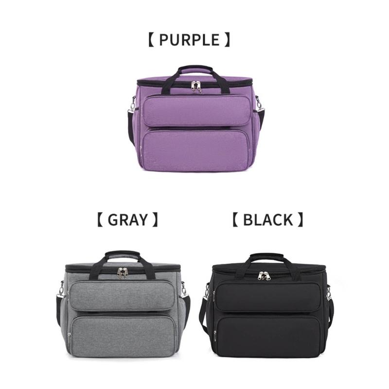 Practical Oxfords Fabric Sewing Accessories Case with Shoulder Strap Foldable Design For Handmade Craft Storage