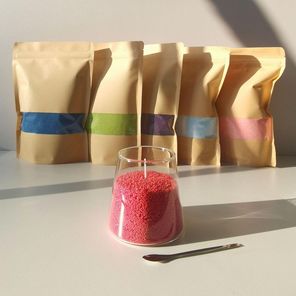 Colored Wax Granules for DIY Candle Making - 1kg Bag
