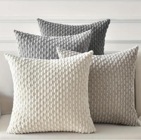 Short Corduroy Pillow New Pillow Cover Modern Nordic Ins Style Cushion Solid Color Cushion