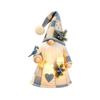 Patchwork Light-Up Gnome Figurine with Combinable Bird-Shaped Puppet for Home Decor