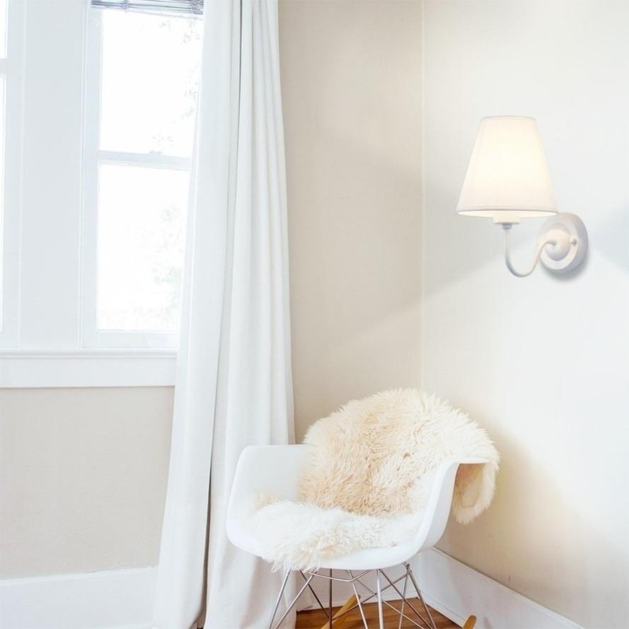 E27 new fabric Retro simple wall lamp four colors lampshade apply to bedside lamp for bedroom living room decoration lamp