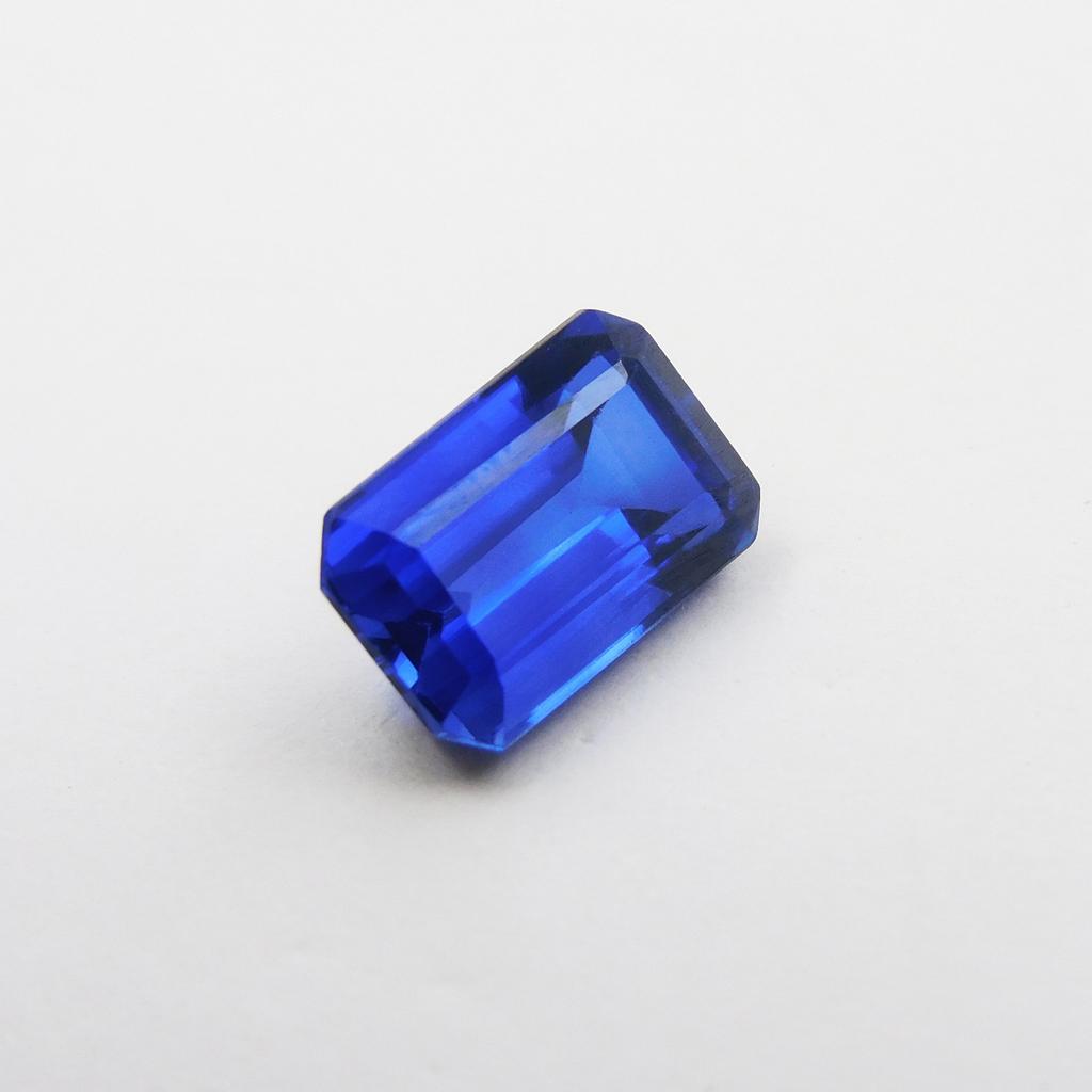 5.20 Ct Natural Blue Tanzanite CERTIFIED Loose Gemstone Emerald Cut p-1388-h