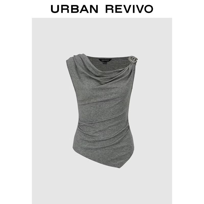 UR2026 Women s Draped Neck Sleeveless Top S