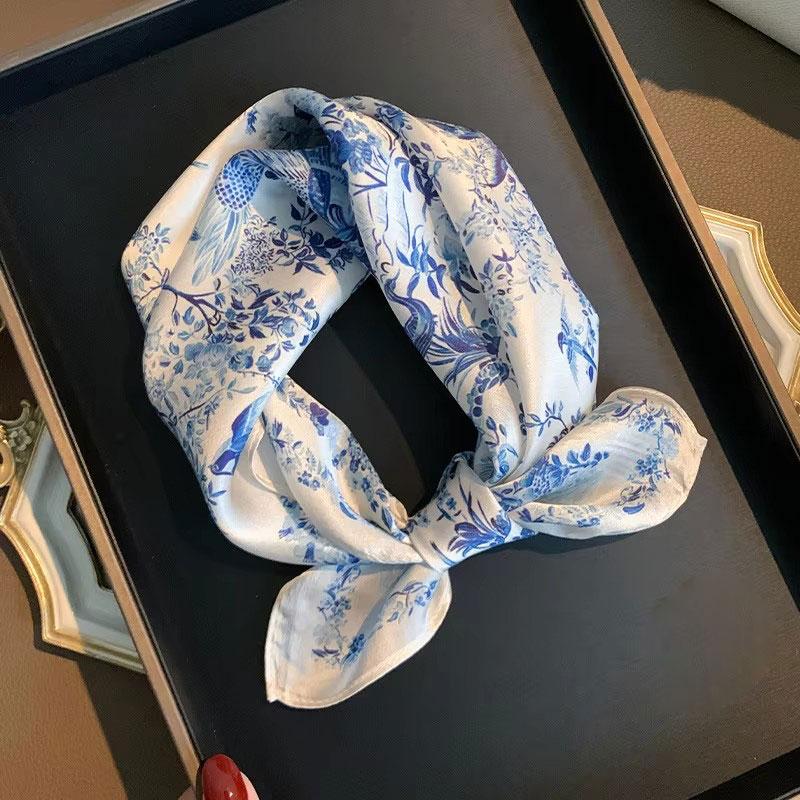 

100% Silk Scarf, Women s Square Neck Wrist Scarf, Wrapped Ladies Scarf, Scarf Pashmina Women s Headscarf, Headscarf Cloth Avatar Real Silk 53x53cm