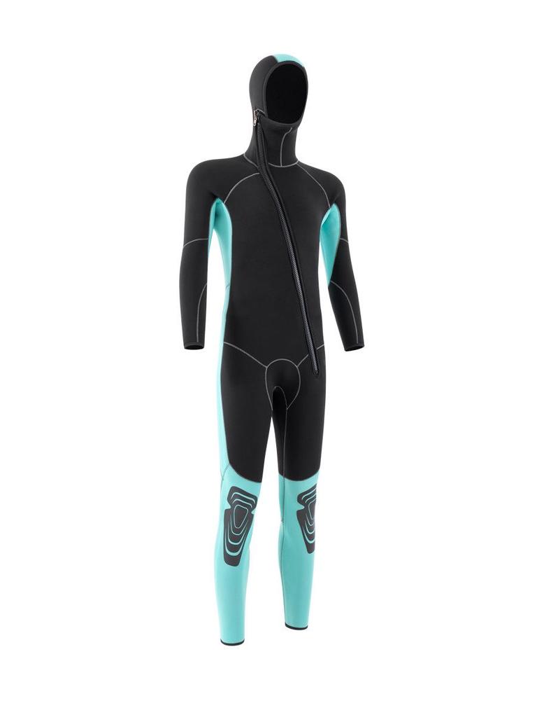 Unisex Hooded Wetsuit 7/5/3MM - Warm Winter Swimming, Surfing & Snorkeling Suit