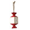 Metal Christmas Ornament Iron Gift Box/Candy/Drum Hanging Decorations for Christmas Tree Holiday Party Decor