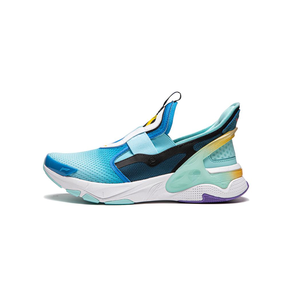 Li Ning Kids Comfortable Versatile Low-Top Casual Shoes Kids Sneaker Light-Wax-Blue Dark-Teal-Blue Black YKCU102-3