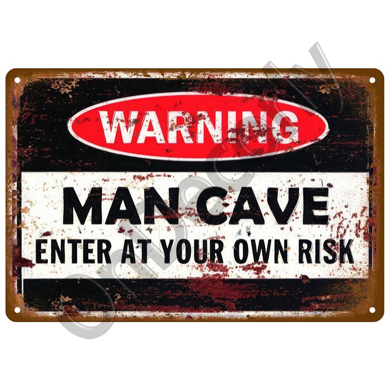 Tin Signs Plate Home Wall Decor Beware Metal Signs Vintage Plaque Warning Danger For Bar Club Man Cave Art Painting Poster Gift
