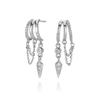 Fashion Jewelry 18K Gold Plated 925 Silver Earrings Piercing Jewelry 925 Sterling Silver Tassel Chain Stud Earrings for Women