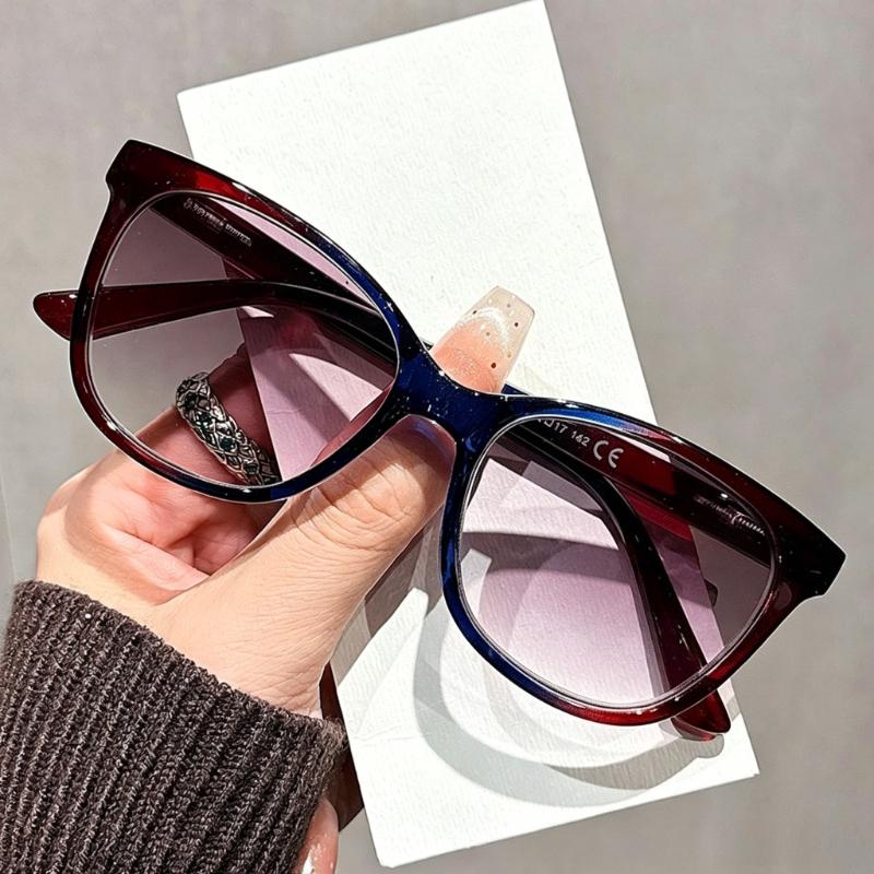 2026 New Stylish Square-Frame Presbyopia Sunglasses Large-Frame Spring-Arm High-Definition Reading Glasses for Men and Women 1