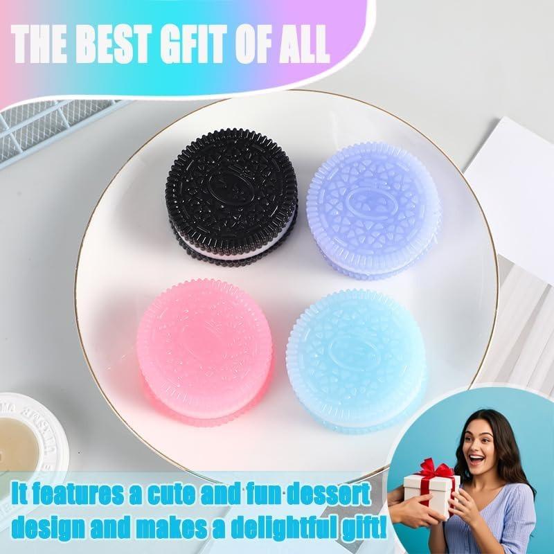 Sušenka Squishy Antistresová hračka, Ručně vyrobená silikonová antistresová squishy hračka, Zábavné antistresové hračky, Perfektní stolní doplněk pro úzkost a relaxaci (Modrý)