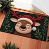 Santa Claus Design Bathroom Mat Water-absorbing Anti-slip Pad Door Carpet  Christmas Season