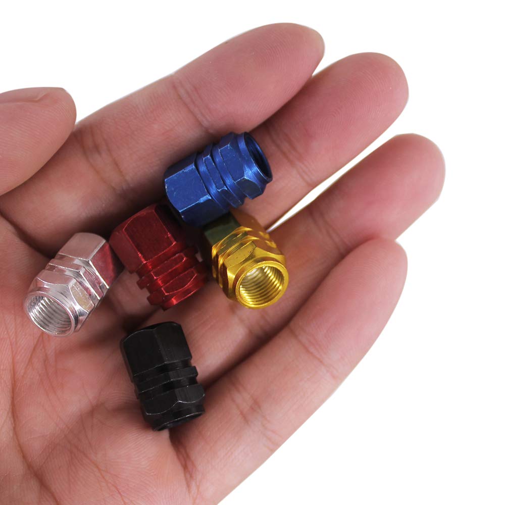 25 Valve Stem Caps, FineGood Aluminum Alloy Tire Valves Dust Cap for Car, Motorcycle,