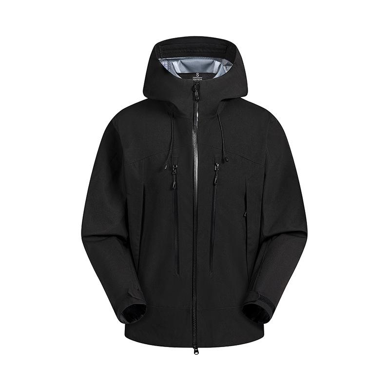Seamless Rubberized Jacket, Rainproof Underarm Breathable Mesh Outdoor Hard-shell Single Jacket, Fully Heat-sealed Rubberized Mountaineering Jacket