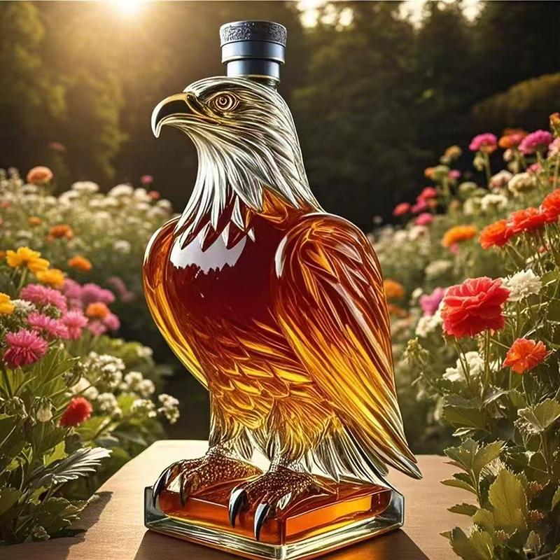 350mL Eagle Decanter Glass Bottle High Borosilicate Animal-shaped Bar Restaurant Creativity Funny Gift Whisky