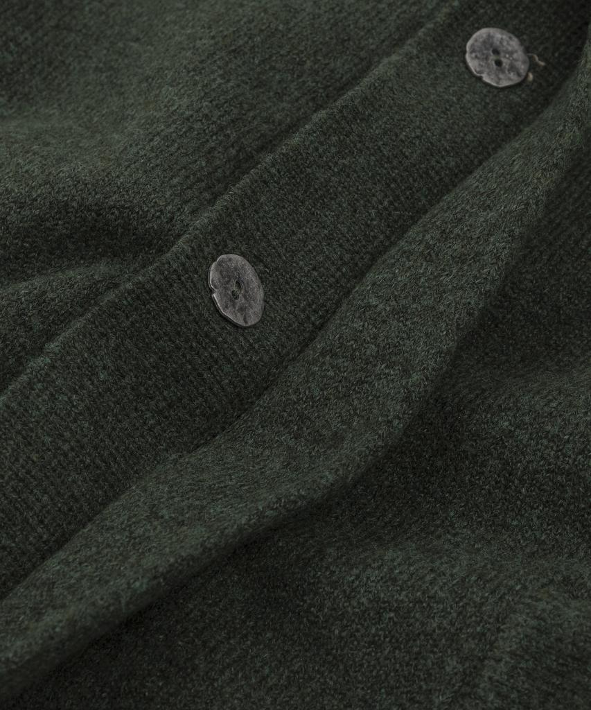 LETTERCOMO Signature Hidden Wool Knit Jacket Khaki