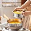 Canbo 18cm Hammered Stainless Steel Yukihira Pot with Steamer
