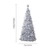 Pull Up Christmas Tree Artificial Foldable Home Decor Without Lights Portable Christmas Tree for Thanksgiving Holiday Party