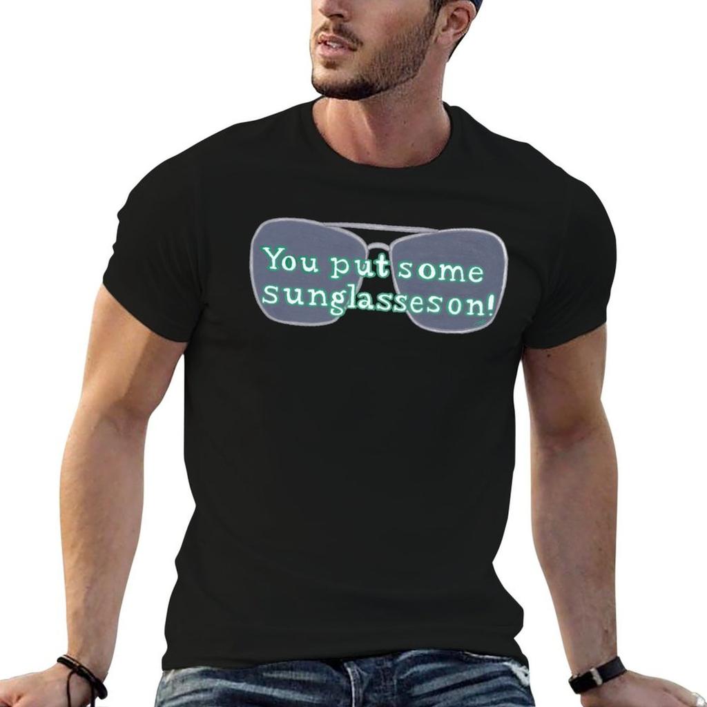 You Put Some Sunglasses On (Hand Drawn) T-Shirt Worker Basic Short Sleeve Tee