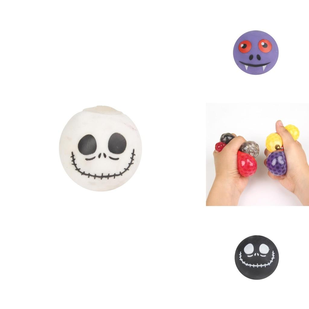 Halloween Pumpkin Squeeze Toy For Stress Relief Tpr Water Bead Ball