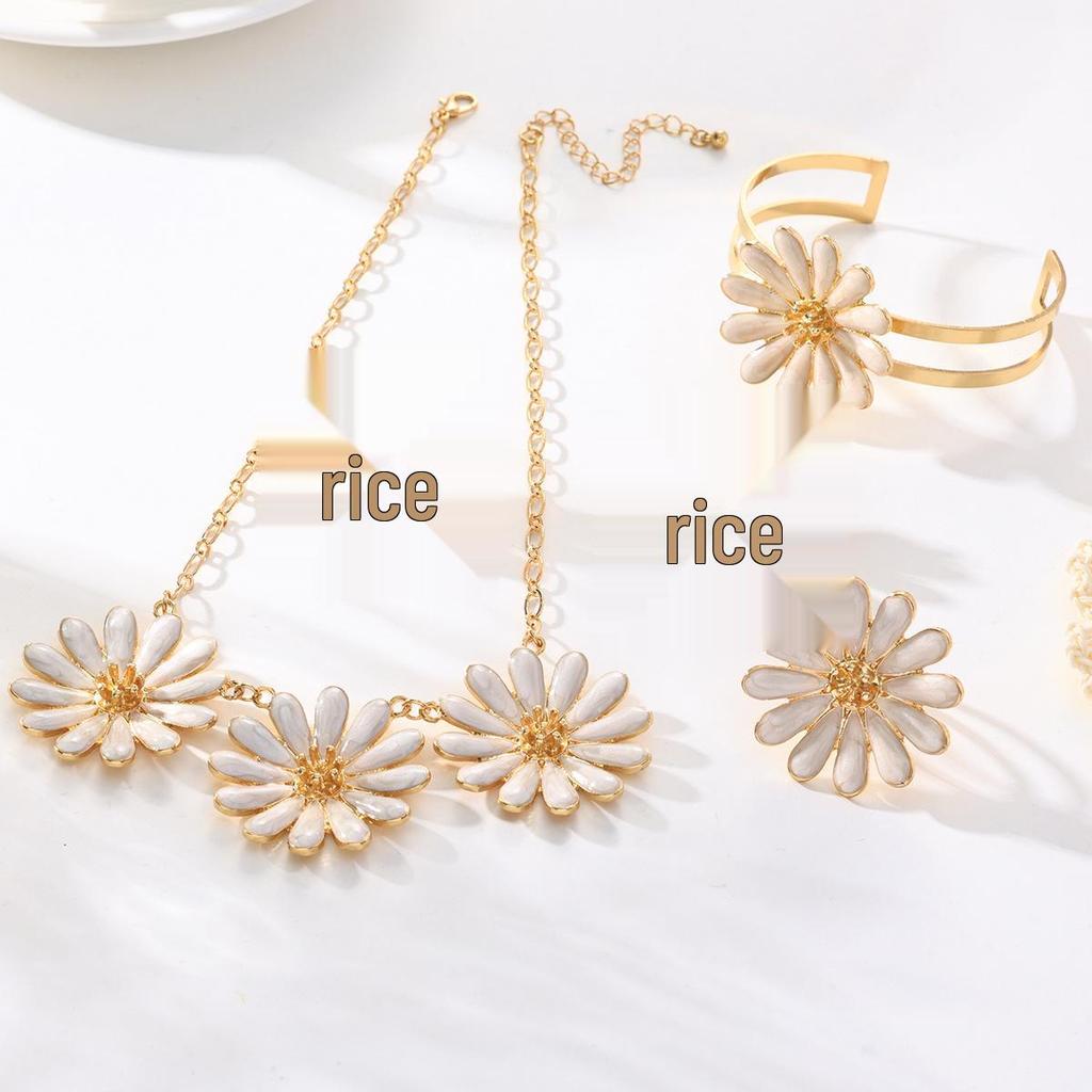 Japanese & Korean-Inspired Daisy Stud Earrings: Elegant Light Luxury, Versatile Design for Women