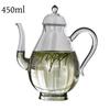 JUSTINLAU 450/650ML Imitation Song-style Teapot Brewing Puer Green Tea Kettle High-borosilicate Glass Water Jug Home Teaware