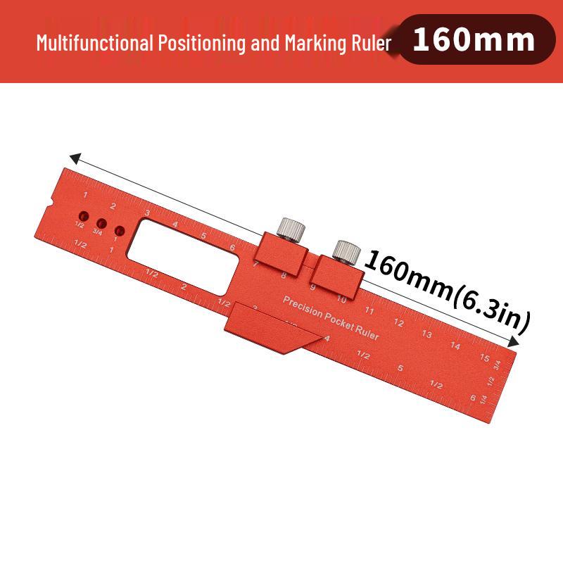 Aluminum Alloy Multifunctional Woodworking and Angle Measuring Scribing Ruler