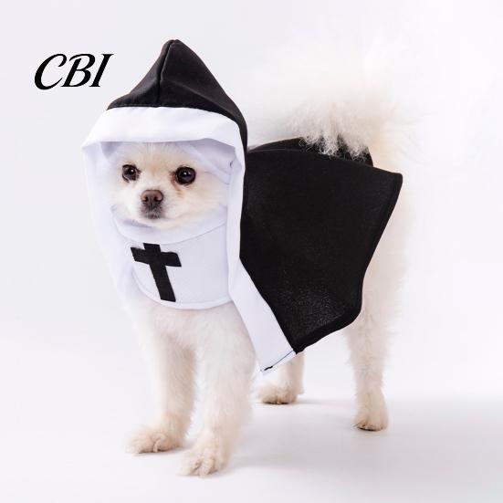 No Hair Damage Pet Wear Cat Nun Costume, Cute Outfit, Cosplay Clothes, Lightweight Apparel Fun Party Outfit for Small Medium Dogs Cats Costume
