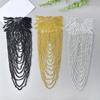 Pair Of Glittering Sequins And Beads Fringe Trim For Shoulder Embellishment Comfortable Wear In Event Craft Decoration