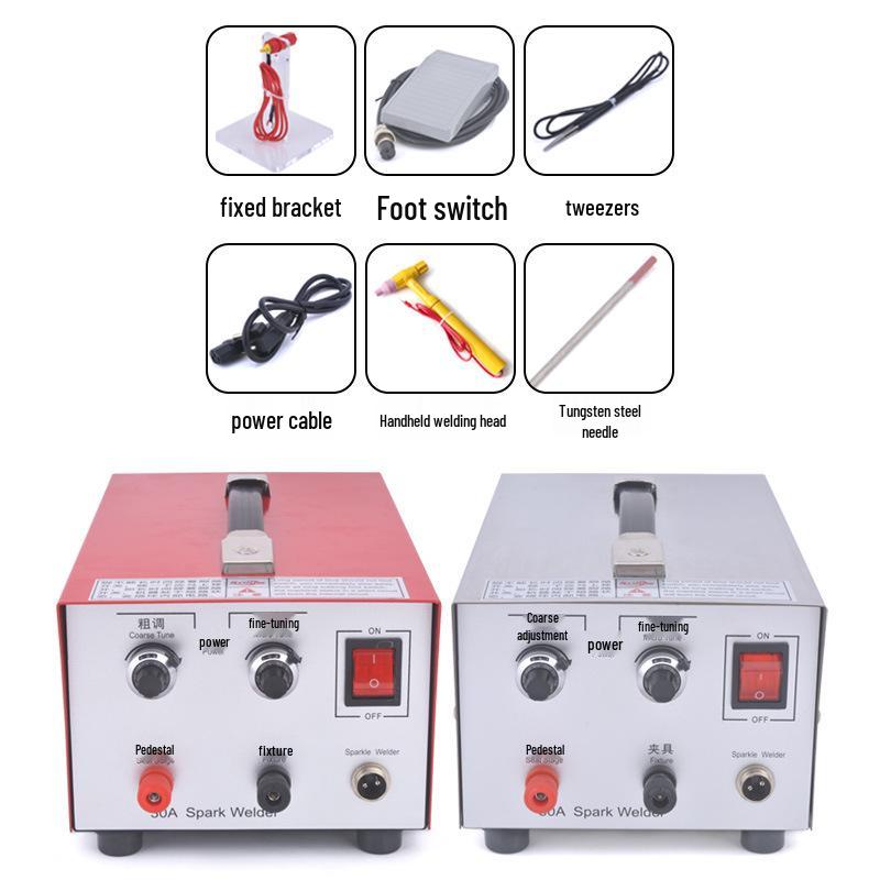 30A Portable Handheld Jewelry Spot Welder for Small Rings and Manual Pulse Welding