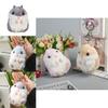 Charming Hamster Plush Keychain Cartoon Figure Soft Toy Perfect For Gifts