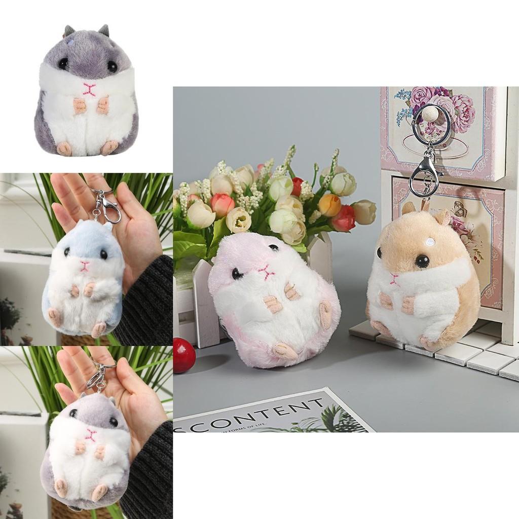 Charming Hamster Plush Keychain Cartoon Figure Soft Toy Perfect For Gifts